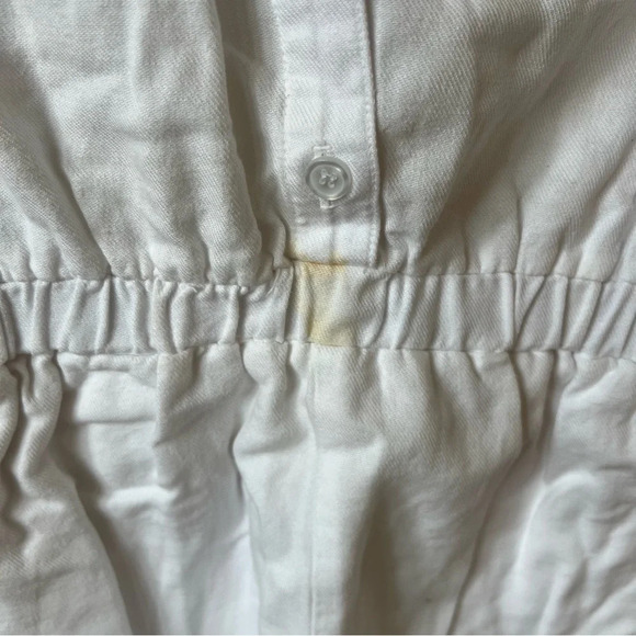 New! MONROW Cotton Twill Pocket Romper White nwt 13287 - Picture 12 of 12